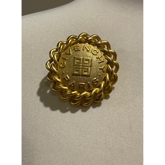 ✨Authentic Vintage GIVENCHY PARIS Logo Large Brooch Pin - Picture 11 of 11